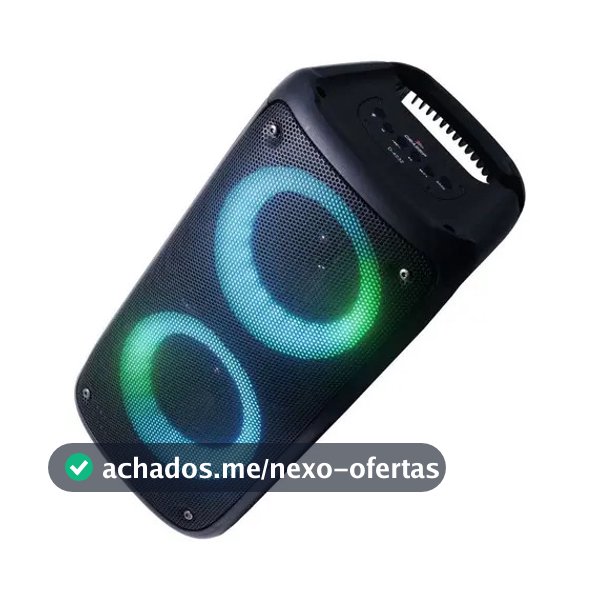 Super Caixa De Som Completa Amplificada 200w 40 Cm De Altura Cor Preto
