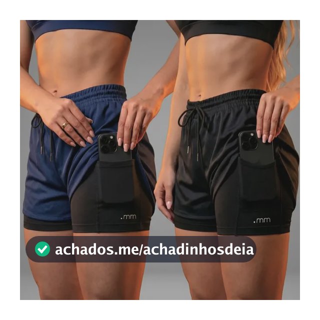 Kit 2 Short Duplo Compressão Fitness Bermuda Treino Feminino