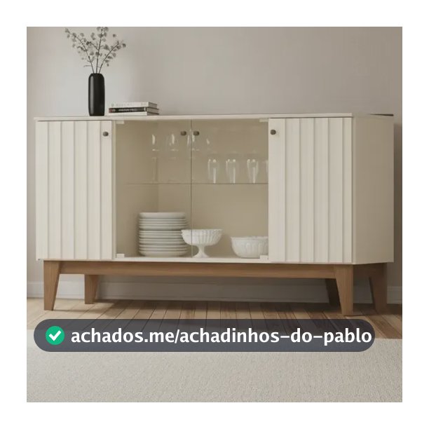 Aparador Buffet Tifany 4 Portas Espresso Móveis Off White/nature