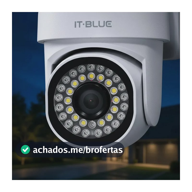 Câmera de Vigilância IP It-Blue PTZ 2MP Full HD 1080P com Visão Noturna e WiFi