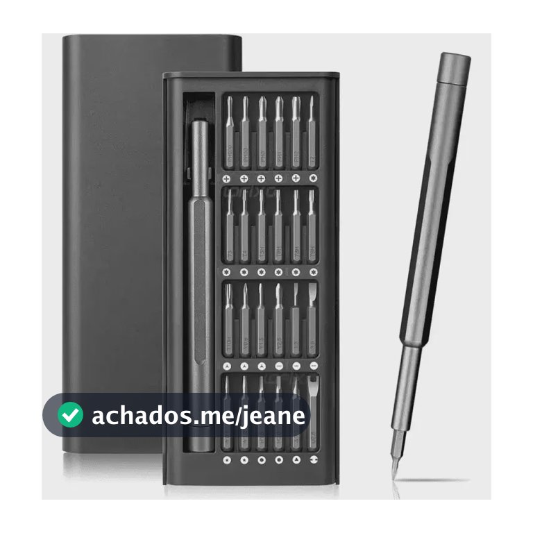 Kit Jogo Chave De Fenda Philips Magnética Imã 24 Bits Peças