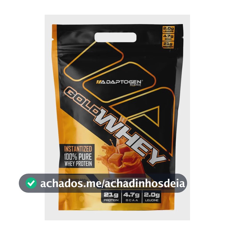 Proteína Adaptogen Gold Whey em pó sabor Doce de leite x 900g