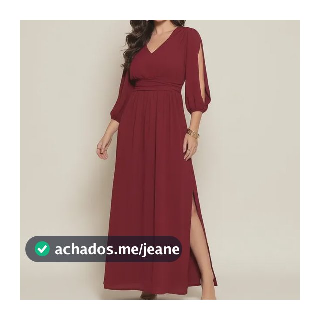 Vestido Feminino Forever Mix Festa Longo Decote V