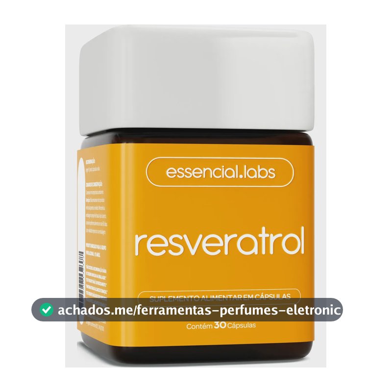 RESVERATROL 100% PURO - Fórmula Exclusiva com Máxima Concentração e Biodisponibilidade - 30 Doses