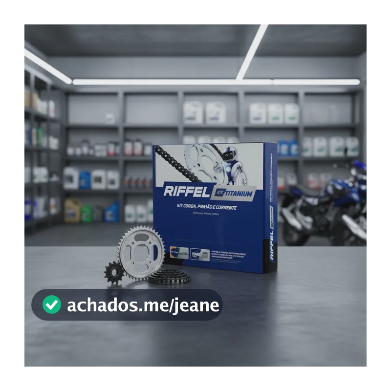 Kit Relação Riffel 91177 44d 15d Para Fan 160 E Titan 160 Cinza Zincado