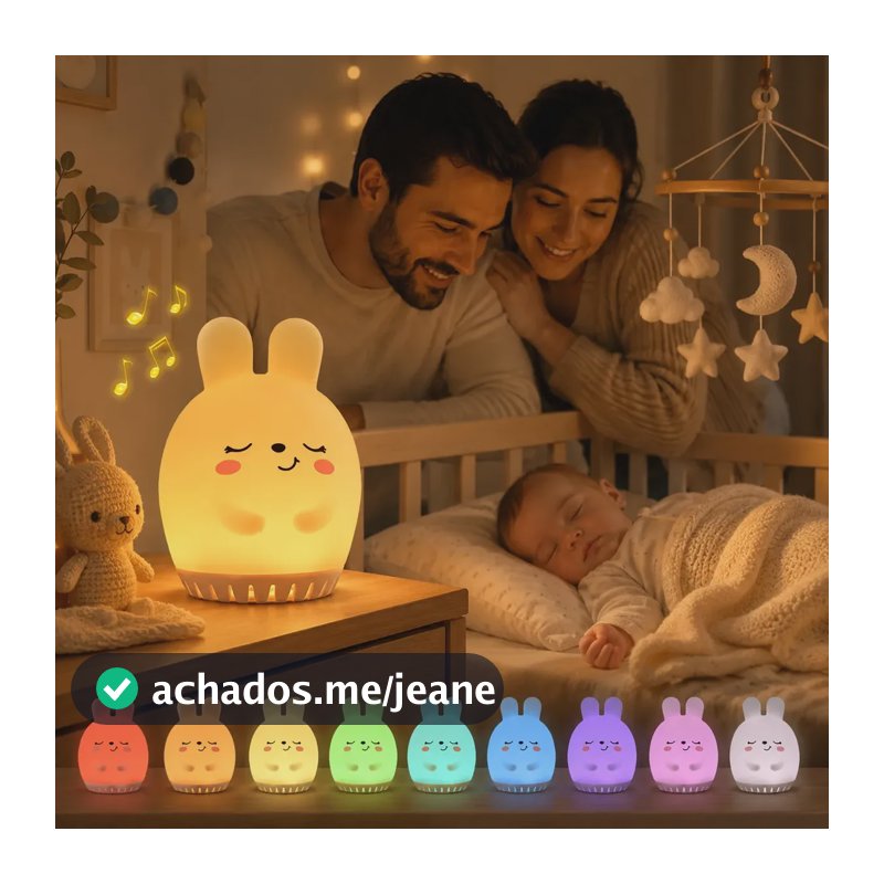 Máquina De Ruído Branco Jayden Com Luz Noturna Coelho 127/220v