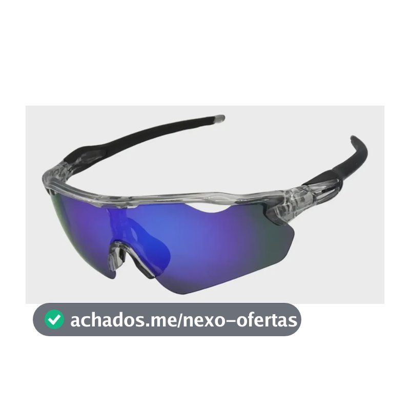 Óculos Esportivos Ciclismo Corrida Bike Uv400 Polarizado Cinza Cristal Espelhado