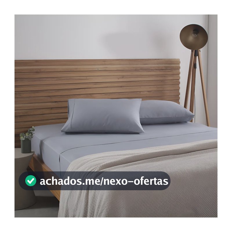 Jogo De Cama Queen Buddemeyer Cotton Essential Cor Azul