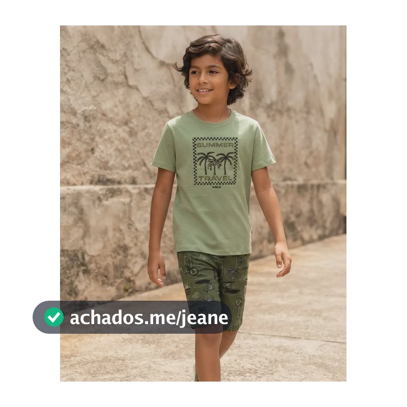 Conjunto Infantil Menino Malwee Kids Tamanho 8 Verde 8