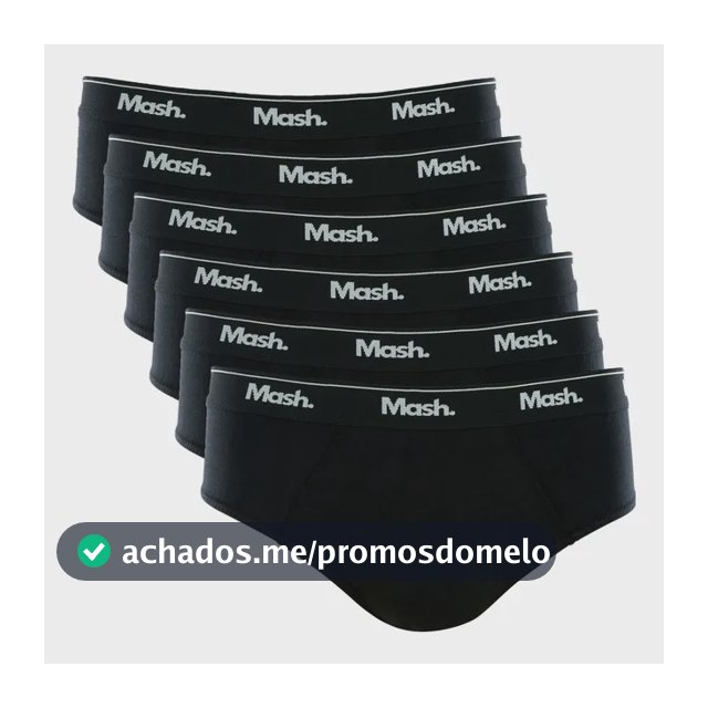 Kit 6 Cuecas Masculino Slip Mash De Algodão Macio Original
