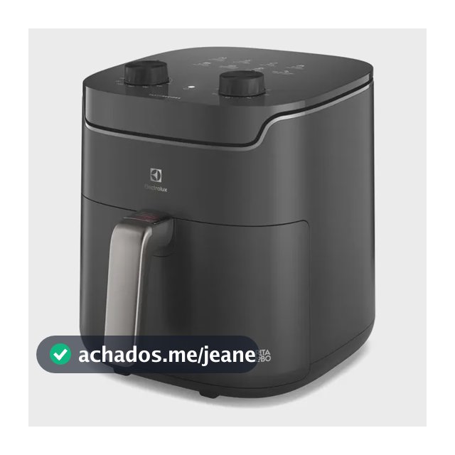 Air fryer Fritadeira Elétrica Electrolux EAF40 1400W sem oleo Rita Lobo 5,6L 8 receitas pré-sugeridas timer 60 minutos desligamento automático cesto removivel dupla camada antiaderente - Cinza
