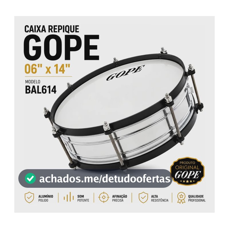 Caixa Repique Profissional 6x14 Gope