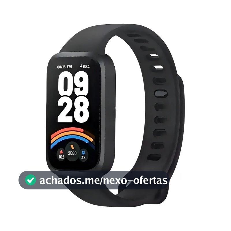 Xiaomi Smart Band Mi Band 9 Active Relógio Preto Lisa