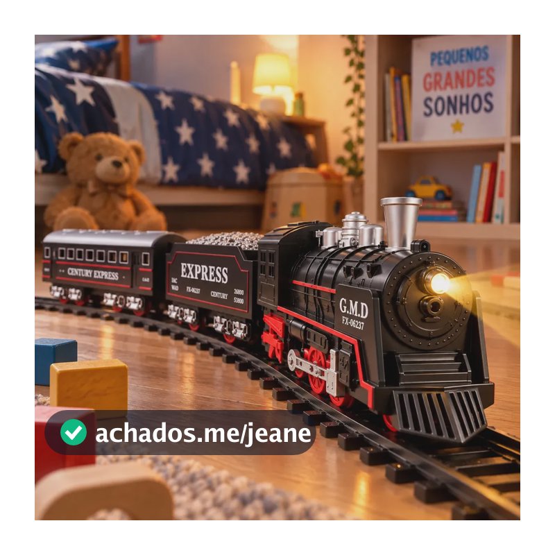 Trem De Brinquedo Com Pista Som Luz Locomotiva Trenzinho 67 Cm Peças Infantil Presente Crianças Meninos Meninas Kl Variedades Digitais