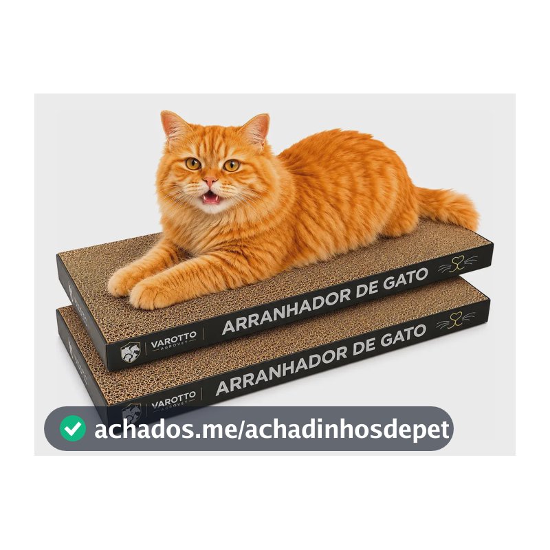 Kit 2 Arranhadores De Gato Papelão Varottoagro Antiestresse Marrom