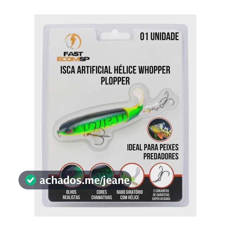 Isca Artificial Com Hélice Whopper Plopper Importada Variado