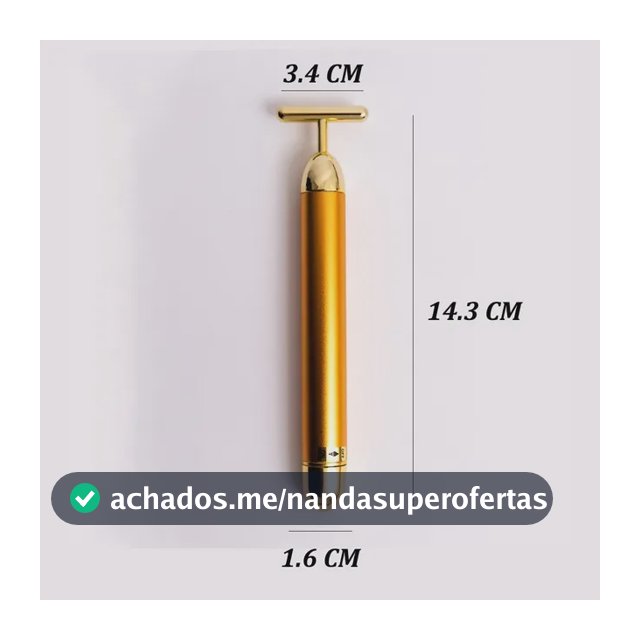 Massageador Facial Harmonização Dourado Energia Beauty para Rosto