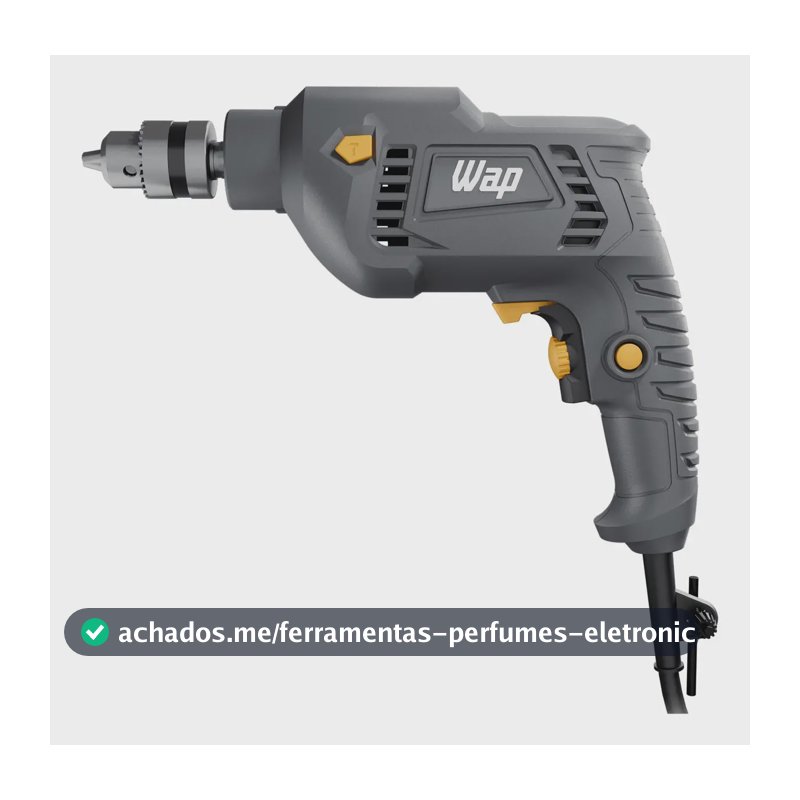 Parafusadeira e Furadeira de Impacto WAP WF 700FE Mandril de 3/8'' 700W Cinza e Amarela