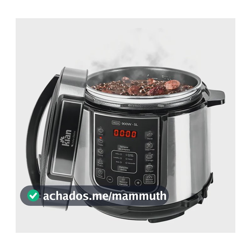 Panela De Pressão Elétrica 5 Litros Kian Inox