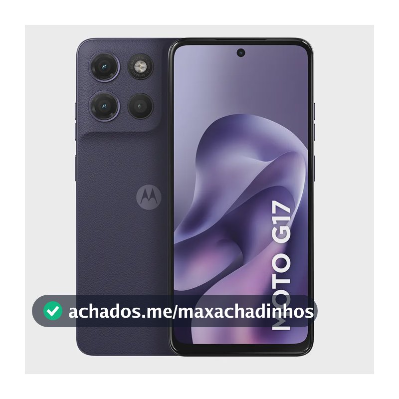 Smartphone Motorola Moto G17 4g - 256gb 4gb Ram + 8gb Ram Boost, Camera 50mp Sony Lytia 600, Tela Fhd+ 60hz, Bateria 5200 Mah - Roxo