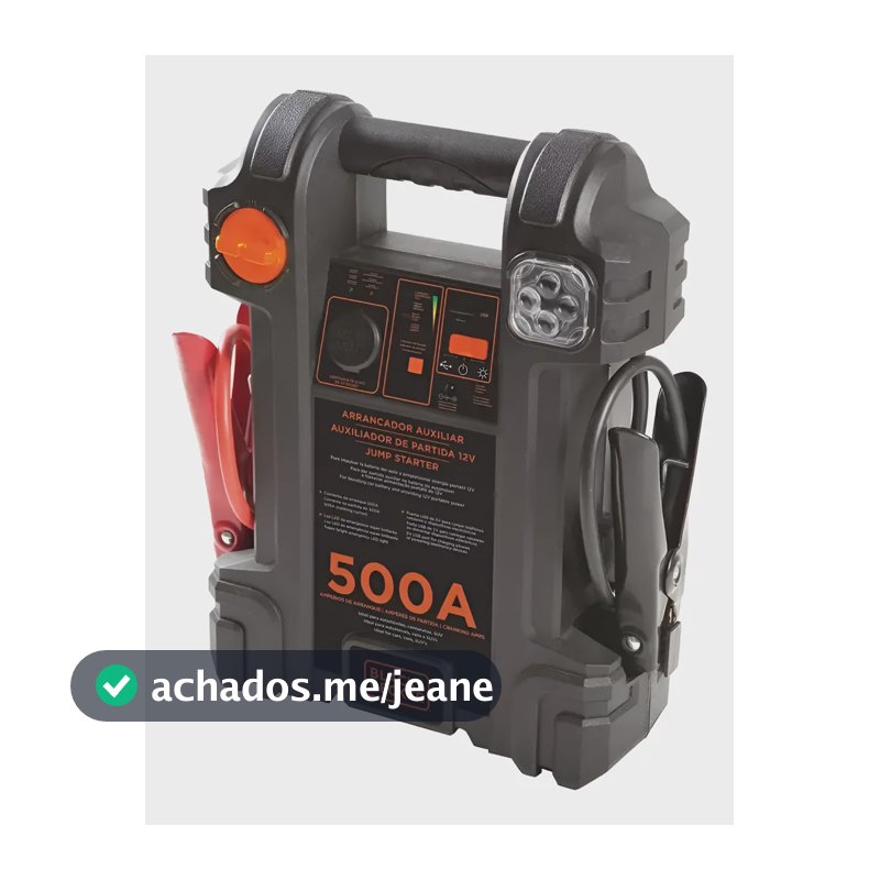Auxiliar De Partida Black E Decker 500a Js500s 12v Bivolt Nf