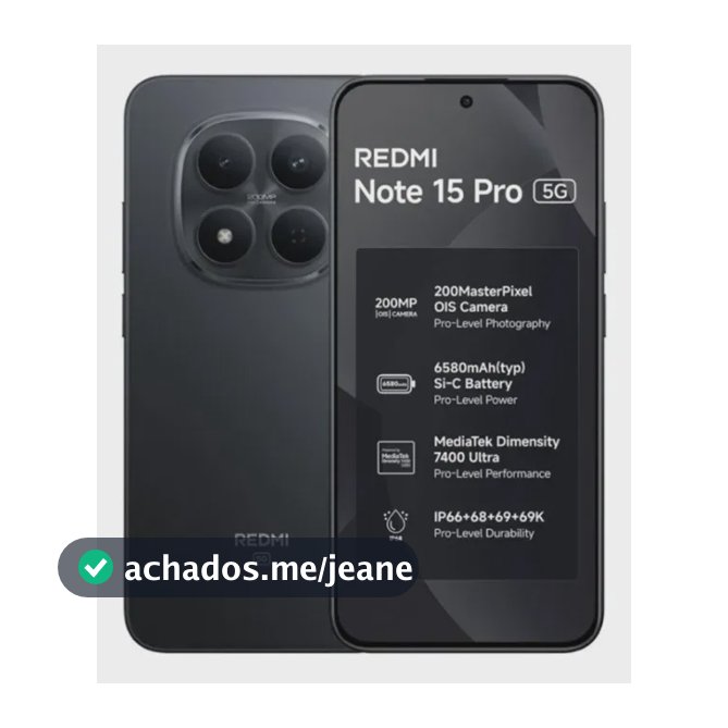 Xiaomi Redmi Note 15 Pro 5g 512gb 12gb Ram Dual Sim Preto