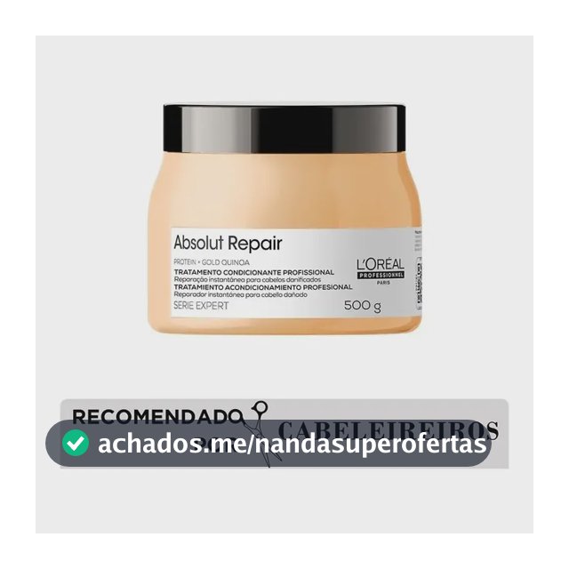 Máscara Loréal Professionnel Absolut Repair 500 Ml Máscara Restauração Proteína + Ômega-9
