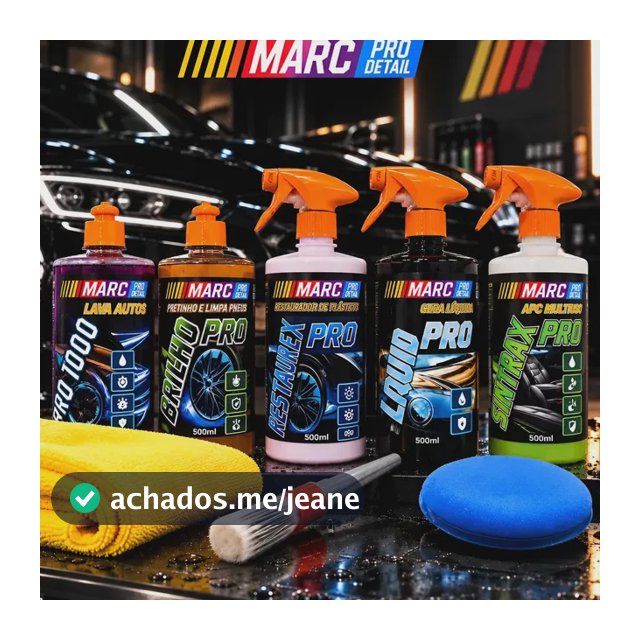 Kit Lavagem Automotiva 8 Itens Shampoo Pretinho Apc Revitali