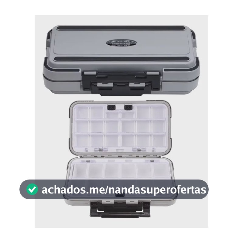 Caixa Pesca Maleta Estojo Organizador Isca Artificial 099 Cinza