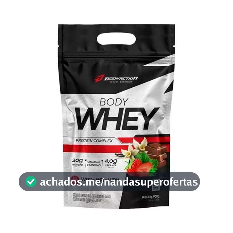 Body Whey 900g Refil - Bodyaction - Protein Complex Sabor Baunilha