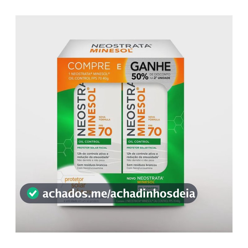 Protetor solar Neostrata Minesol Oil Control 70FPS en gel creme 70mL