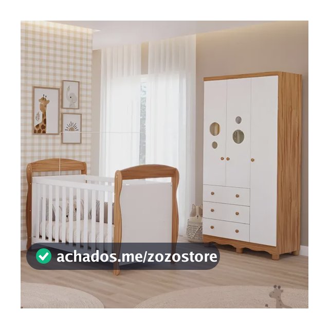 Quarto Bebê Completo Berço Americano Guarda Roupas 100% Mdf