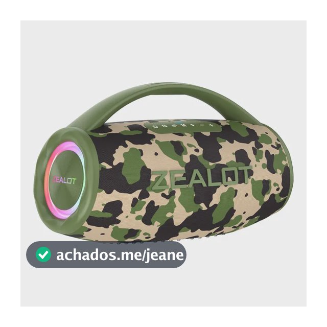 Alto-falante Bluetooth Portátil Zealot S97 160w Outdoor Boombox Cáqui 127/220v