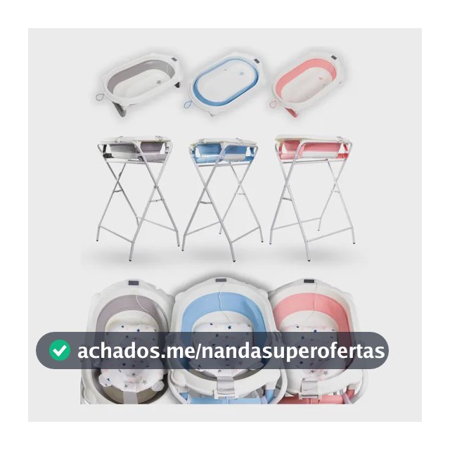 Banheira Portátil Para Bebê Dobrável Flexível Com Suporte Termômetro e Almofada de Banho Cinza