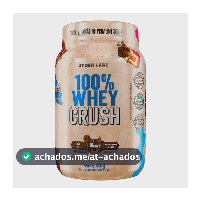 100% Whey Crush Under Labz Concentrado Coenzima Q10 Bcaa's