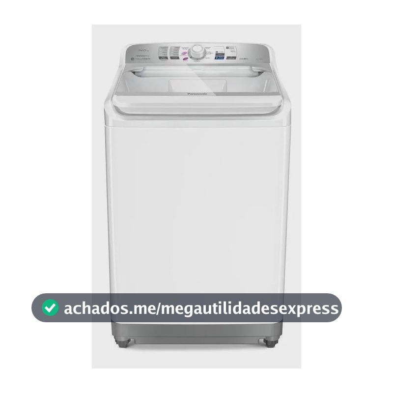 Máquina de Lavar NA-F140B1W 14KG Com Sistema Ciclone Cor Branco Panasonic
