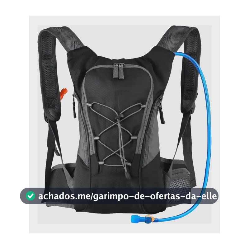 Mochila Hidratação 2l Trilha Bike Ciclismo Corrida Caminhada Preto Liso