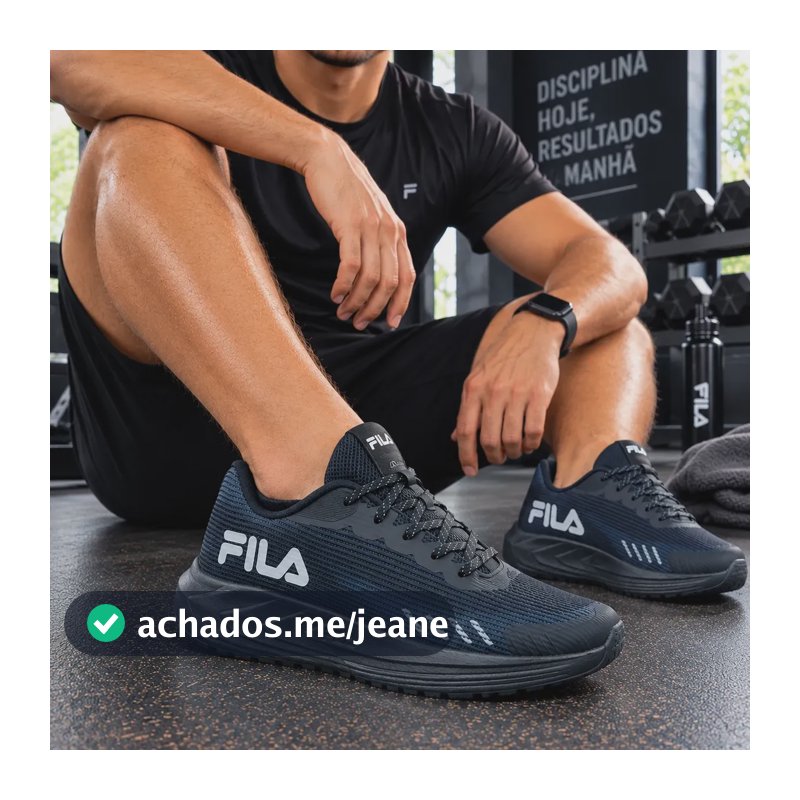 Tenis Fila Sprint Leve Masculino Esportivo Academia Treino Preto/grafite Mesh 42 42