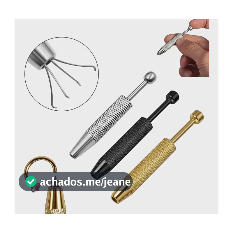 Pinça Pega Bolinha Piercing Nariz Orelha Profissional Prata Dourado