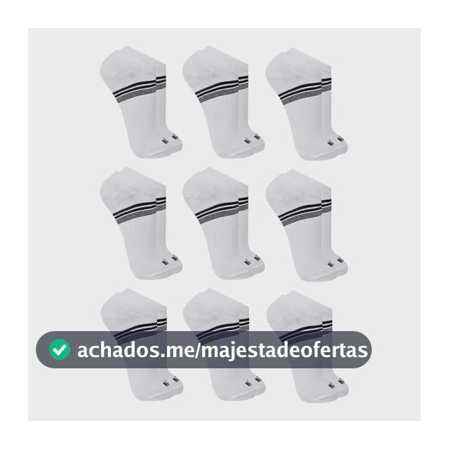 Kit 9 Pares Meia Soquete Cano Curto Invisível Cotton Trifil