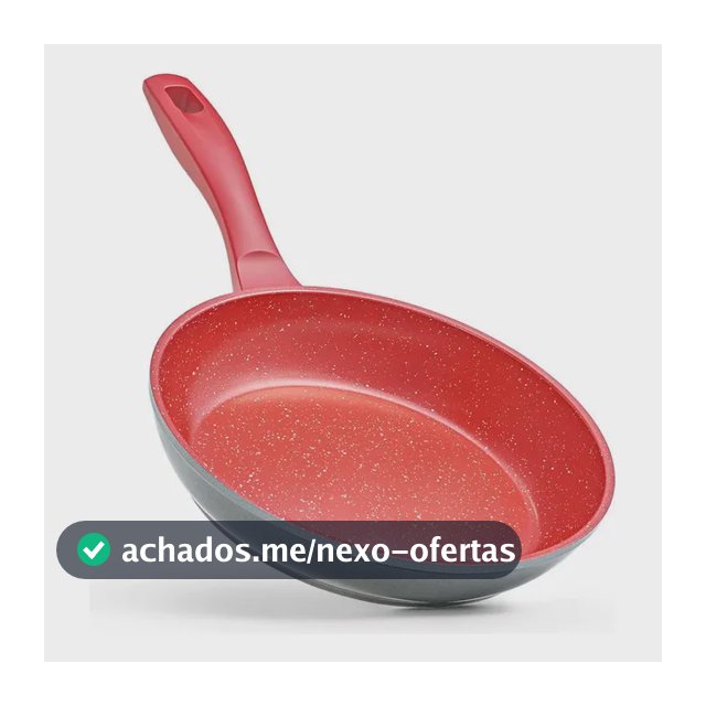 Frigideira Antiaderente Polishop Sauté Grande Cozinha 24cm Vermelho