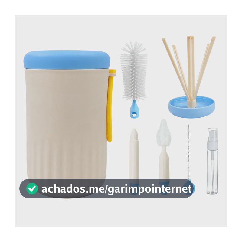 Kit De Escovas Para Mamadeira Naisieka, Limpeza Completa Azul