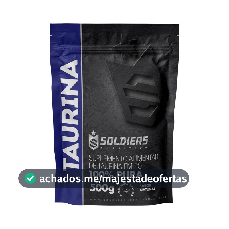 L- Taurina 500g Suplemento Alta Perfomance 100% Pura Importada - Soldiers Nutrition