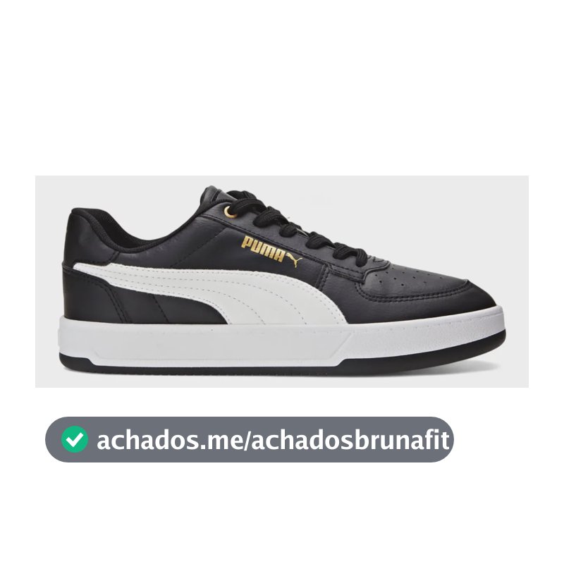Tênis Feminino Caven 2.0 Puma Puma Black-puma White-gold Liso 37 Br
