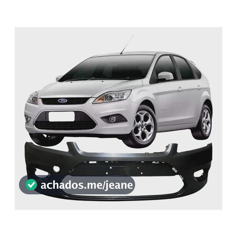 Parachoque Dianteiro Focus Hatch Sedan Com Furo 2009 A 2013 Preto