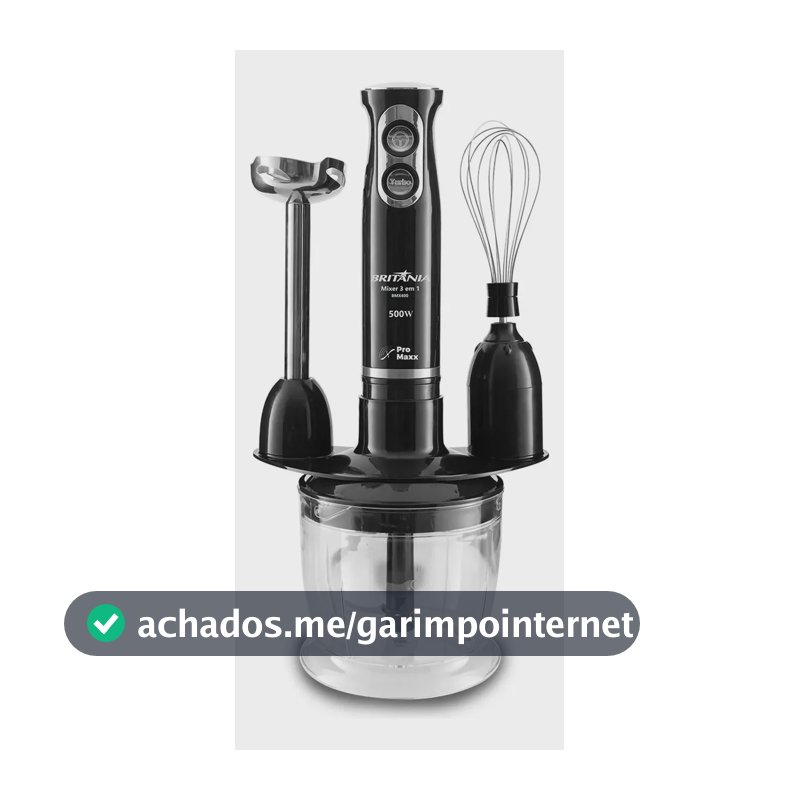 Mixer Bmx400p 3 Em 1 500w Cor Preto Britânia 110v Preto