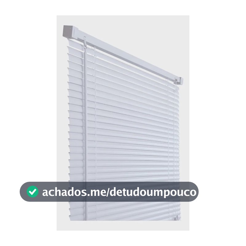 Cortina Persiana Para Quarto Escritório Sala Horizontal 140cm Cor Branco