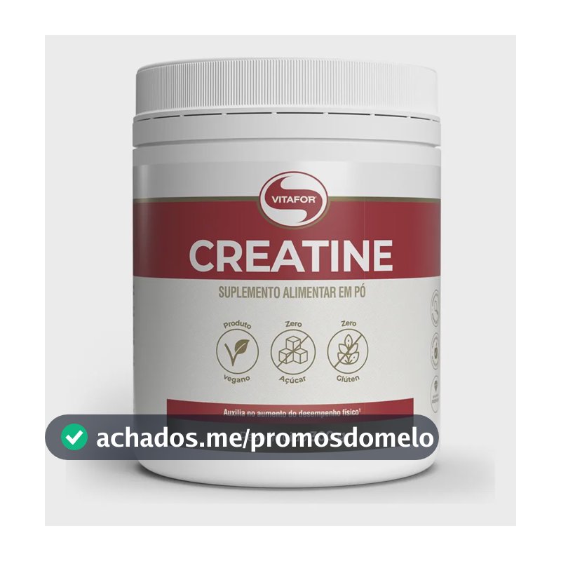 Creatina Monohidratada Sem Sabor 300g Vitafor Sem Sabor