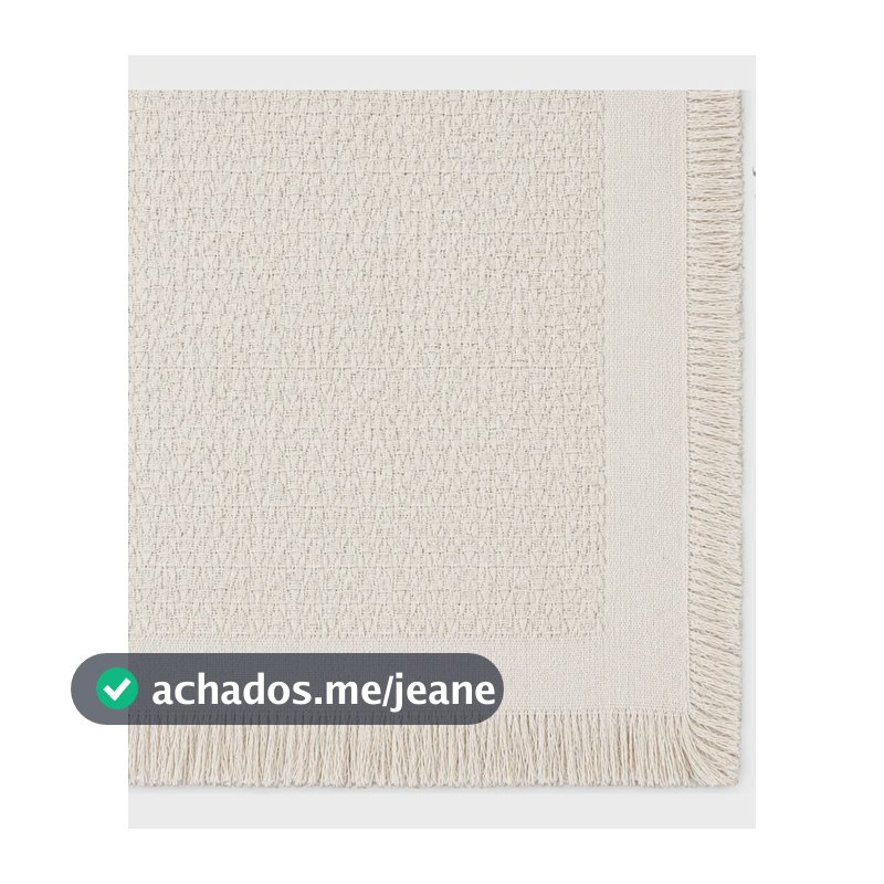 Manta Para Sofá Decorativa 100% Algodão Protetora 1,50x1,20 Bege Liso