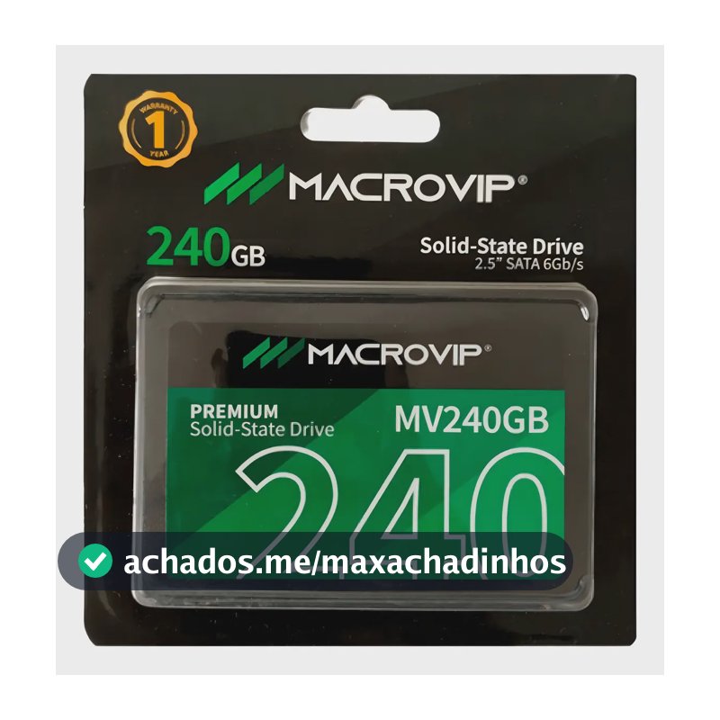 SSD Interno Macrovip Premium Mv240gb 240gb Preto - NOVO LACRADO